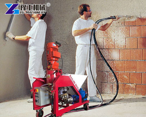 Gypsum Spray Plaster Machine Application