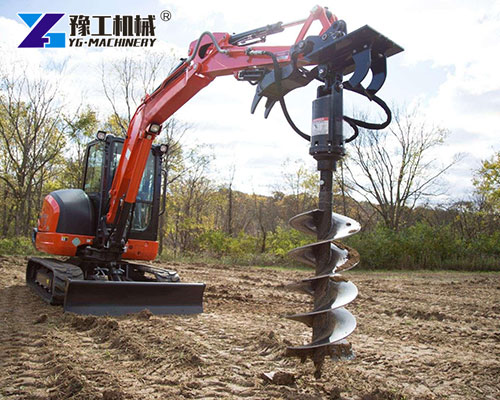 Auger Drill Attachment for Excavators