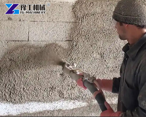 Cement Spray Plaster Machine Work