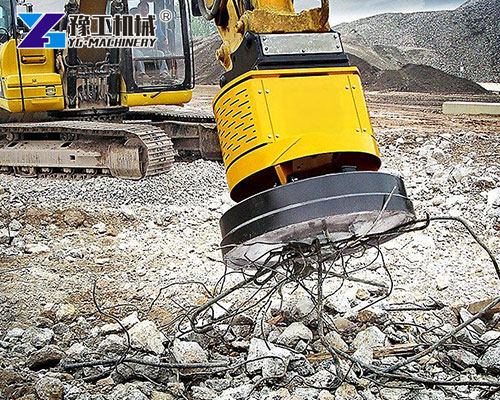 Excavator Magnet Attachment for Scrap Recycling