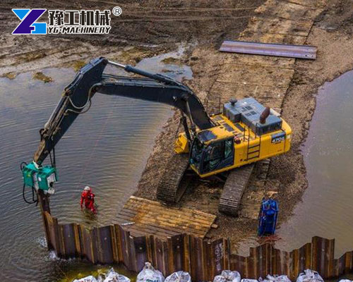 Excavator Mounted Hammer Pile Driver
