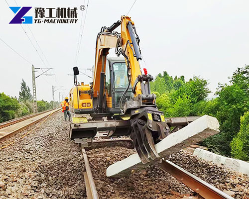 Excavator Railway Sleeper Replacement Machine