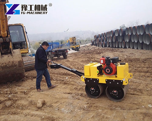 Mini Road Roller Compactor Work