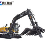 Railway Excavator With Sleeper Changer