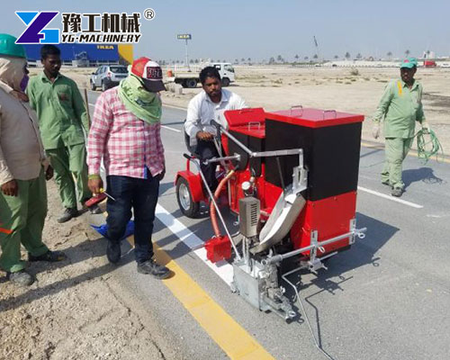 Road Line Marking Machine Work