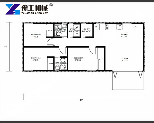 Compact 40ft container home