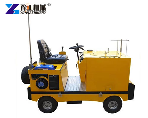 Ride-on Road Marking Machine In Action