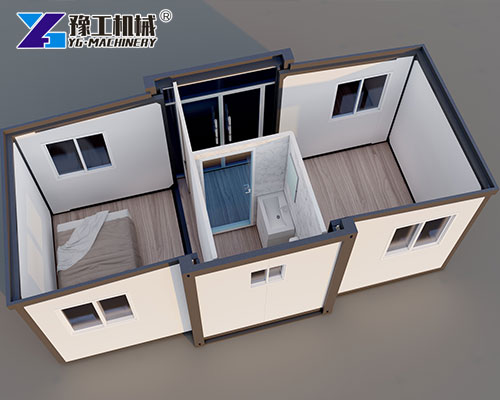 10ft folding tiny house expanded view