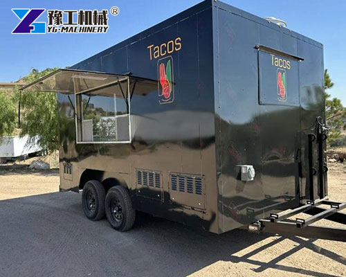 Branded taco food trailer