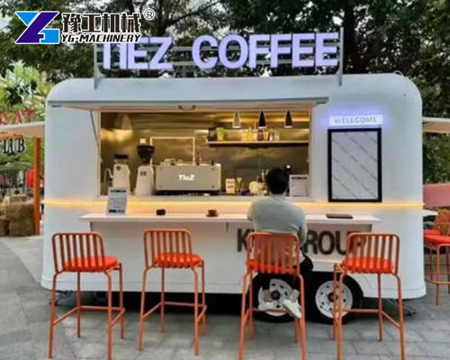 Compact café trailer for urban spaces