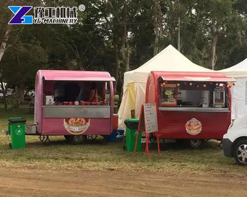 Compact mobile snow cone trailer