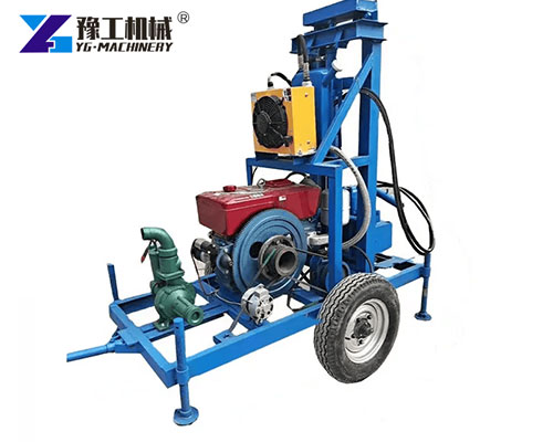 Compact Trailer-Mounted Well Drilling Machine