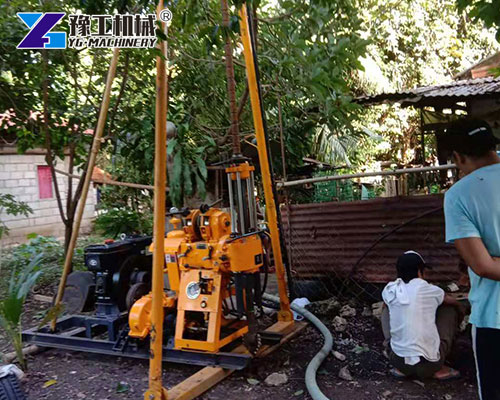Core drill machine working