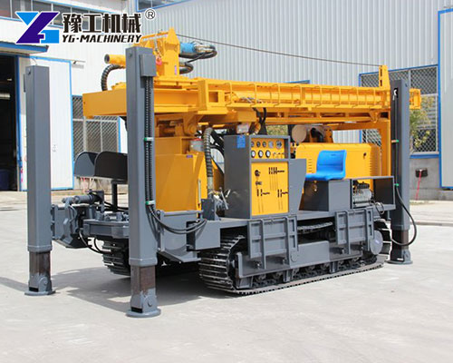 Crawler-type well drilling machine working