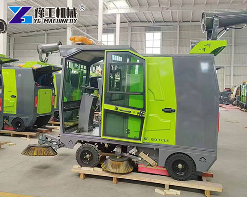 High-efficiency municipal sweeper machine
