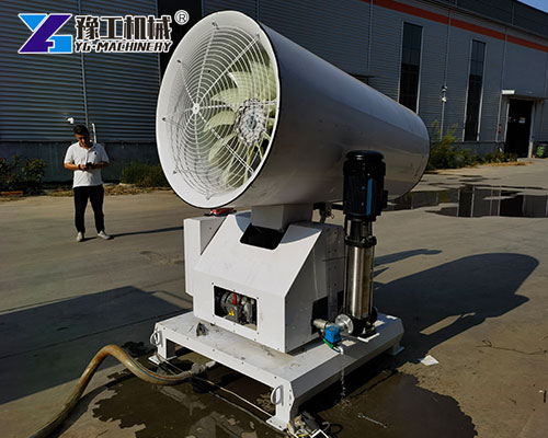 High-pressure mist cannon for dust control