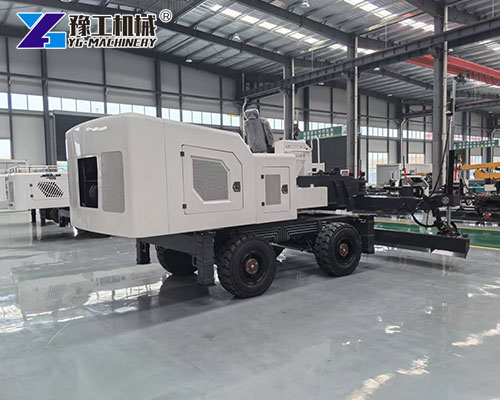 Industrial laser-guided screeding machine