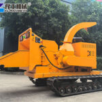 Industrial Wood Chipper for Sale Delivered to Austria Industrial wood chipper with crawler tracks