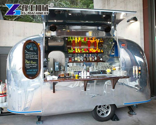 Luxury stainless steel cocktail trailer
