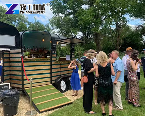Mobile gin bar trailer at an event