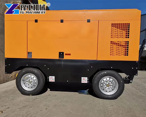 Portable Diesel Air Compressor in Outdoor Environment