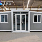 Portable tiny house in folded position