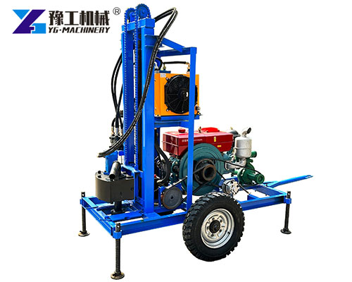 Portable Water Well Drill Rig Operating