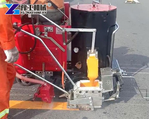 Runway Striping Machine at Work