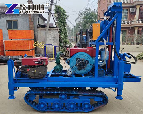 Small diesel-powered crawler drill