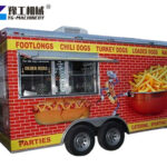 Snack trailer selling fries and hot dogs