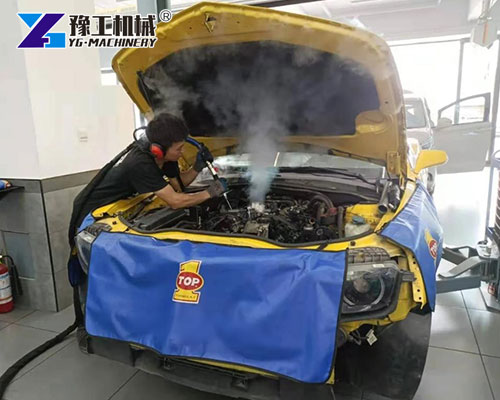 Spanish car shop using dry ice