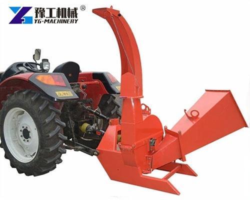 Tractor-mounted wood chippers