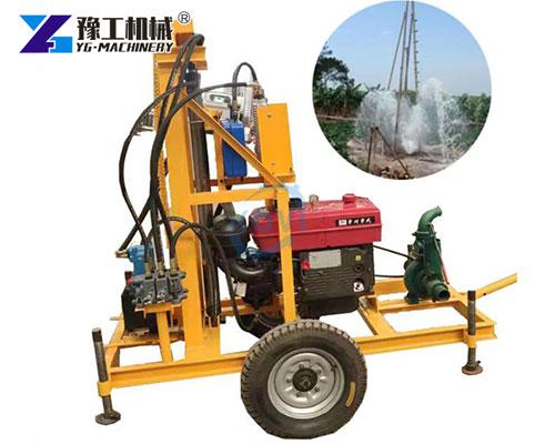Two-Wheel Well Drilling Rig in Action