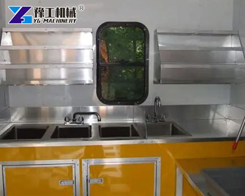 YG snow cone trailer interior