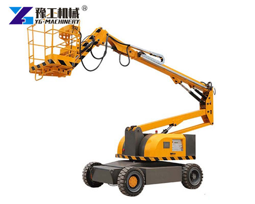 Articulated Knuckle Boom Cherry Picker on a job site