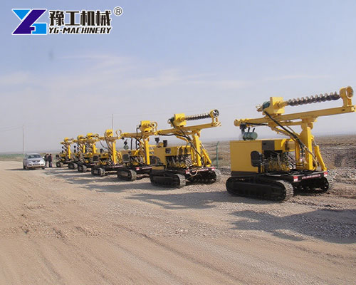 Automated Solar Farm Drilling Rig