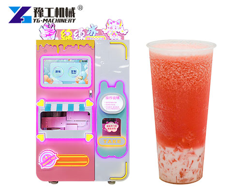 Automatic slushie machine in convenience store