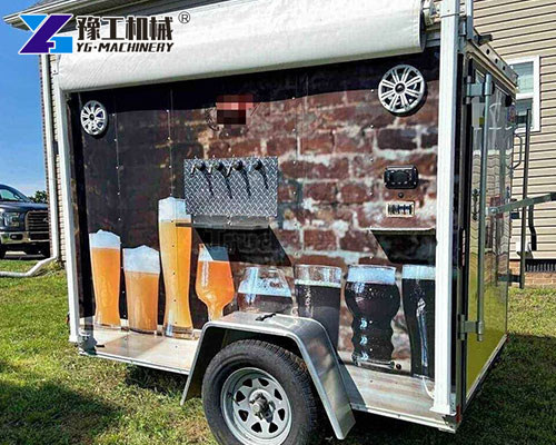 Beer concession trailer with keg storage space