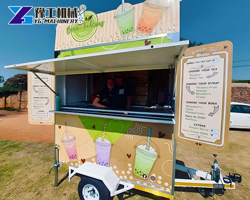 Boba Tea Trailer interior with tea machines