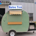 Boba Tea Trailer with colorful custom design