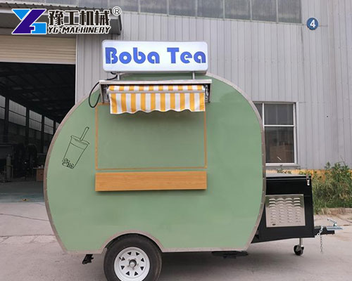 Boba Tea Trailer with colorful custom design