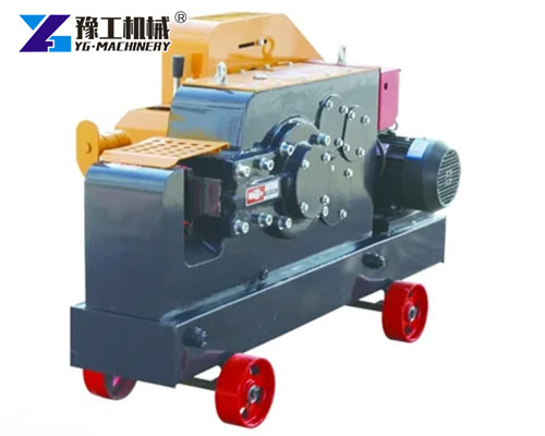 Compact rebar cutting machine with wheels