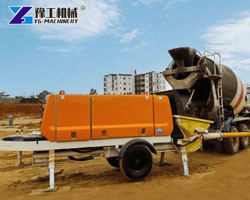 Concrete Pump Machine at Lima Construction Site