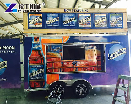 Custom beer trailer with branded exterior design