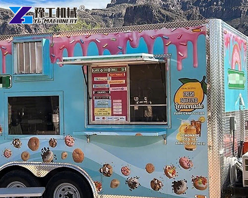 Custom donut trailer with refrigeration and storage