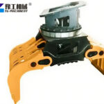 Demolition grapple for excavator handling concrete debris