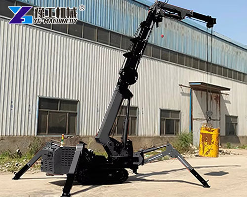 Diesel-Powered Compact Spider Crane Outdoors