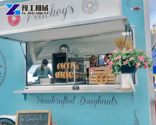 Donut food trailer for sale with fryer