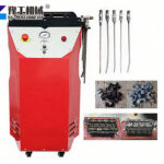 Dry ice cleaning equipment removing carbon deposits