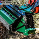 Excavator Flail Mower Mowing Dense Bushes